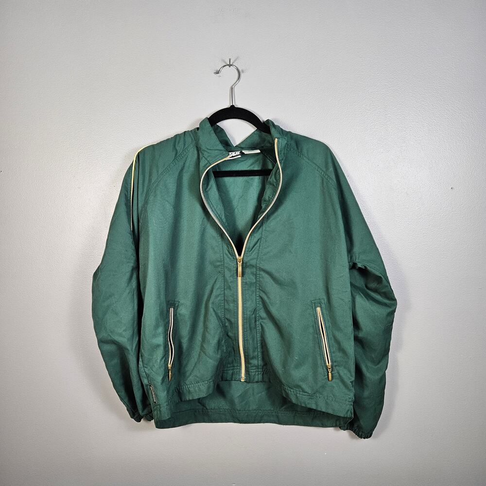 Tail Tech Green Full‎ Zip Windbreaker Jacket Women’s LG Lightweight Golf Pockets